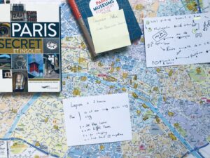 Layover Tour in PAris for 7 hours - this is a Map of Paris for a car tour in Paris with a private driver designed by a tour guide paris