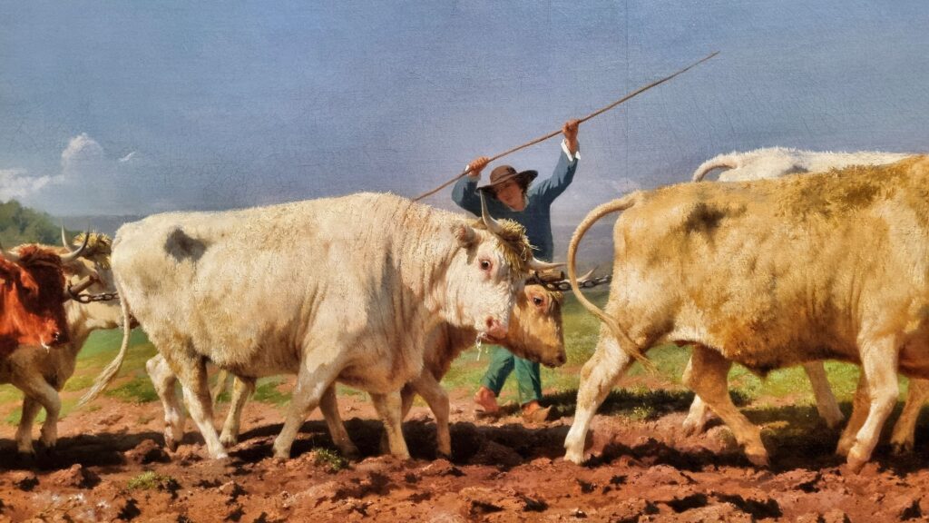 Painting of Ploughing by Rosa Bonheur